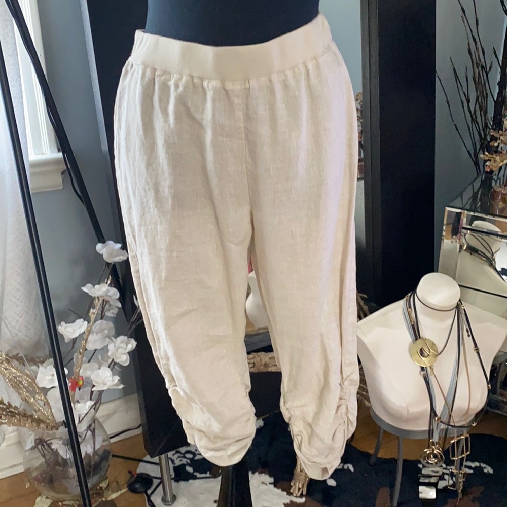 100% linen pants